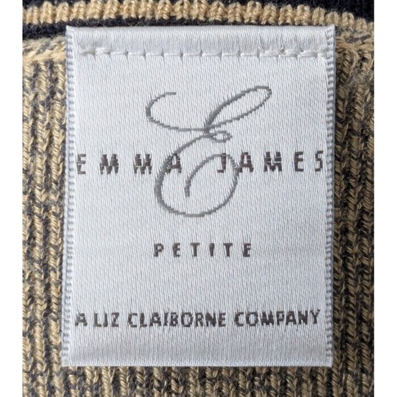 VTG Cropped Sweater SIZE SP- Tan Heather-Front Zip-Black Crochet Trim-Y2K-Retro - Picture 2 of 13